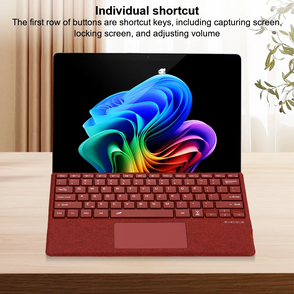 Bluetooth-Compatible Magnetic Wireless Keyboard with Touchpad Portable Magnetic Keyboard for Microsoft Surface Pro 8/9/X/10/11