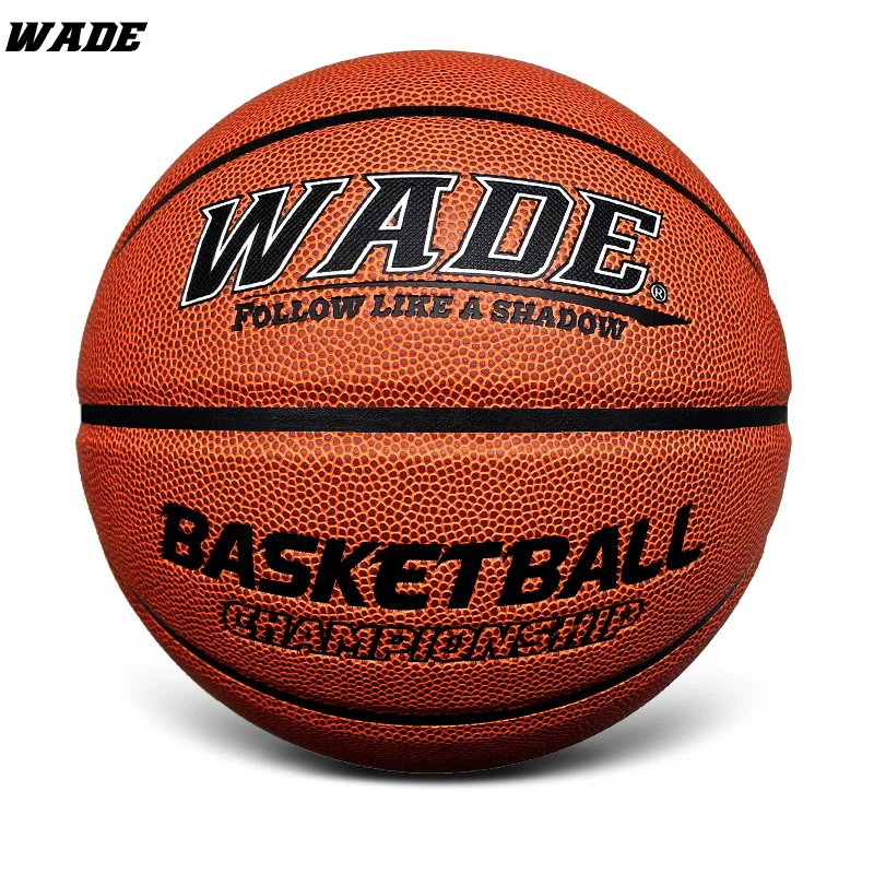 WADE Original Leather size 7# Indoor/Outdoor Basketball For Adult School kids ball Brown Classics Design Legal Bola