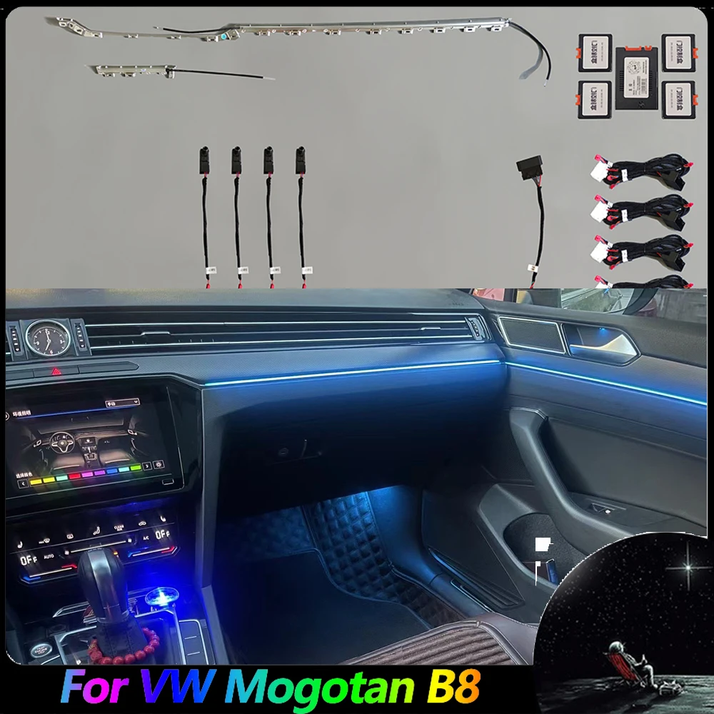 

Для Volkswagen Mogotan B8 2017-2021 декоративсветильник окружающий свет Светодиодная атмосферная лампа центральная консоль световая полоса