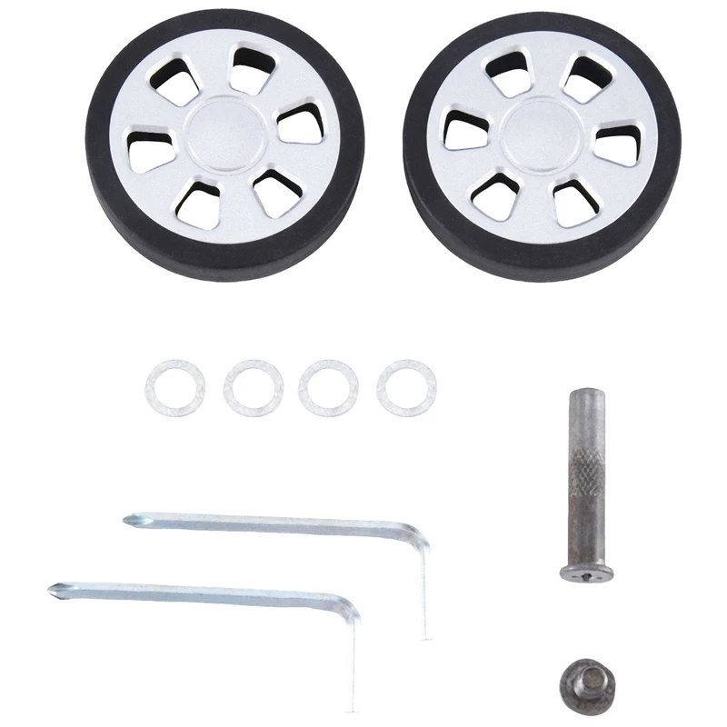 60X11mm Luggage Wheel Replacement Wear Resistant PU Caster Luggage Double Wheel 8Mm