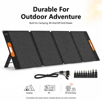 Panneau solaire portable pliable 200W, chargeur solaire ETFE à haute efficacité pour station d'alimentation, camping en plein air, camping-car, alimentation d'urgence hors réseau 5