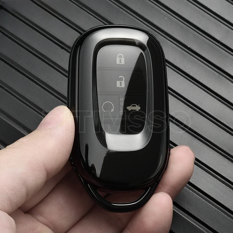 Car Key Case Cover Key Case Car Key Shell For Honda Civic Accord HR-V CR-V CRV 4 5 Buttons Auto Shell Fob Holder Car Accessories