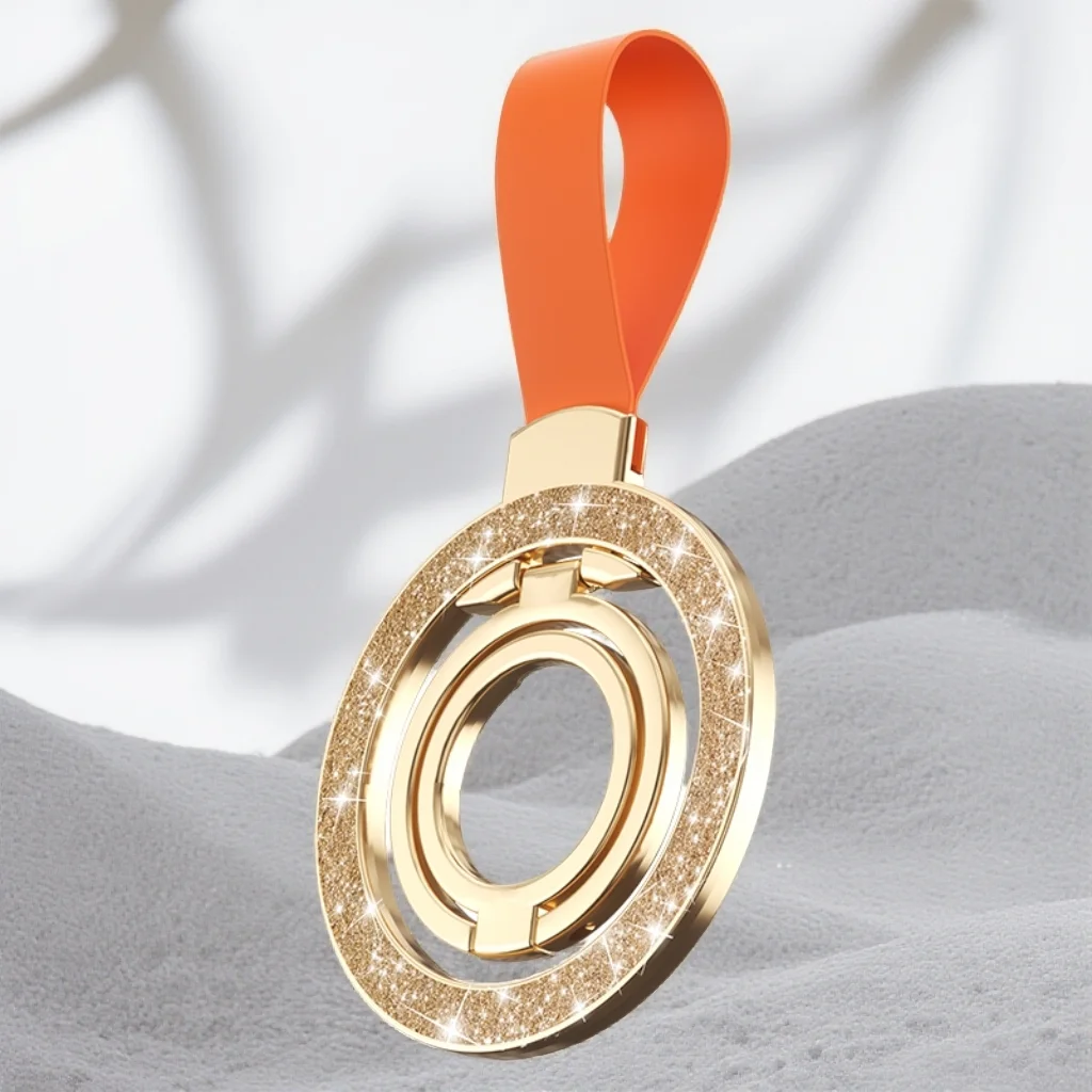 Double-Sided Magnetic Finger Ring Holder with Kickstand