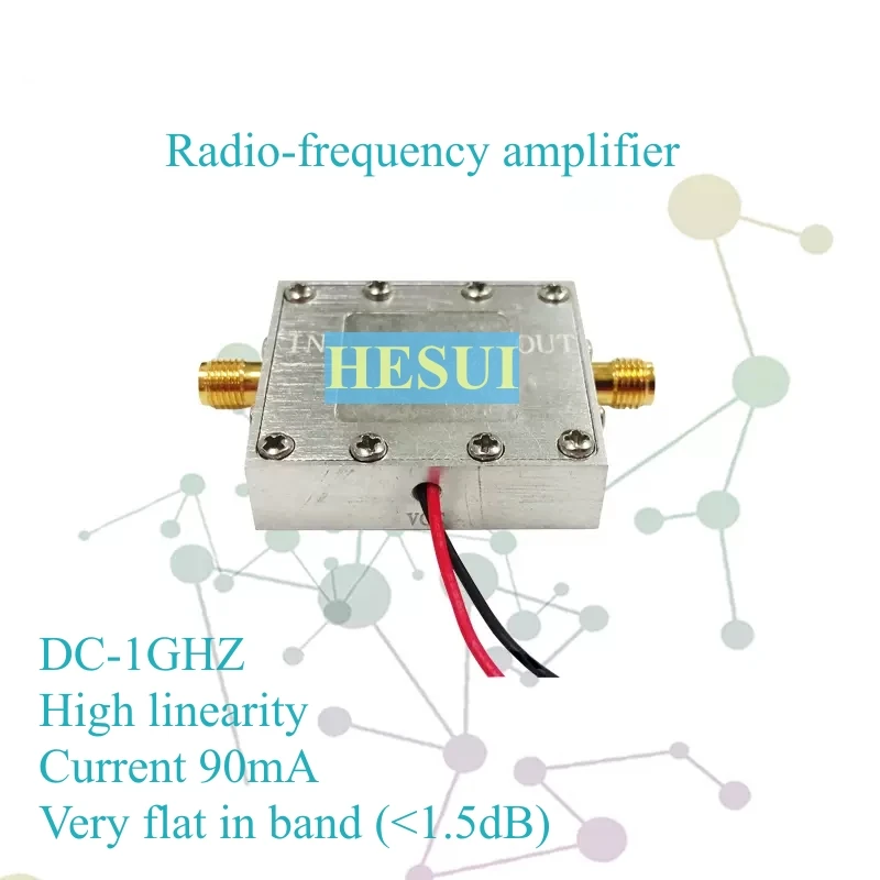 

Rf amplifier LF-1000MHz high linearity in-band flat (less than 1.5dB) current 90mA