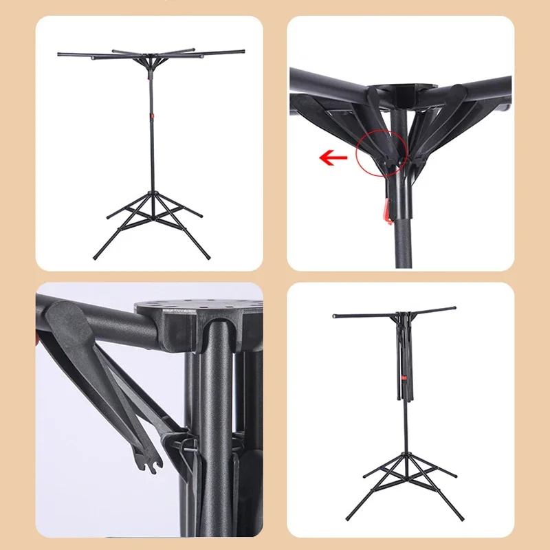 Foldable Standing Clothes Rack Home Floor Standing Clothes Rack Balcony Outdoor Drying Rack Bedroom Easy to Install Clothes빨래건조대 6