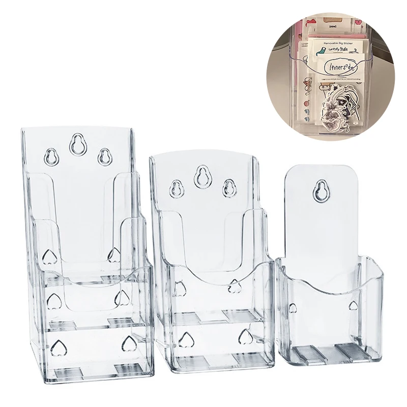 

1/2/3 Layer Photocard Stickers Cards Storage Holder Rack Photo Card Collection Organizer Box Desktop Basket