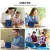 TOPK Mini Portable Fan,USB Desk Fan Table,Quiet 3 Speed Wind Personal Fan 360°Rotatable Head Standing Fans for Room Camping Hom 3