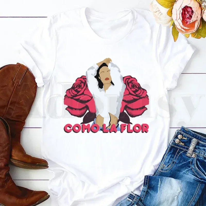 SELENA QUINTANILLA Cartoon Vintage 90er Jahre süße Kurzarm weibliche Tops T-Shirts Harajuku VintageT Shirts Damen T-Shirt