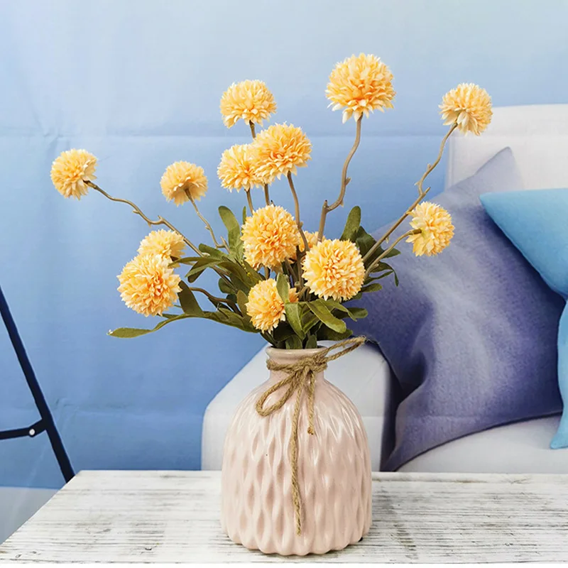 Lush Dandelion Artificial Flower Bouquet for Decor and Special Occasions