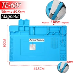 High-Temperature Resistant Silicon Soldering Mat for Electronic and BGA Welding Tasks (TE-607(magnetic))