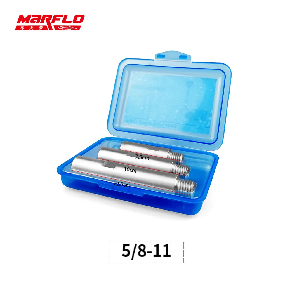 5/8-11 Marflo Aluminium Rotary Extension Shaft Set Connector Adapter Angle Grinder Rotary Polisher Extension Bar Connecting Rod