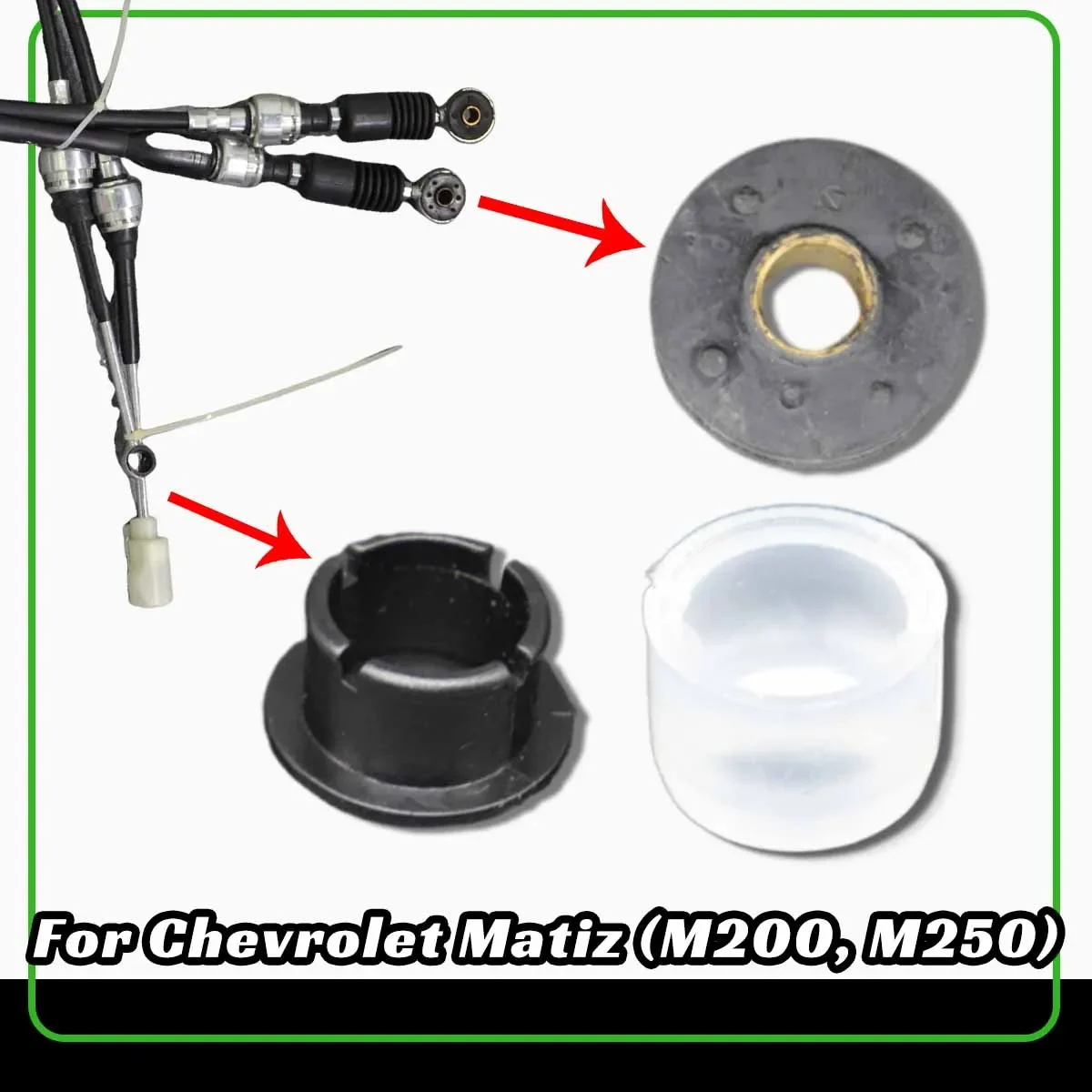 For Chevrolet Matiz (M200, M250) Manual Gearbox Shift Cable Linkage Bushing Lever Selector Rod Connect Bushing 2005-2013 Parts