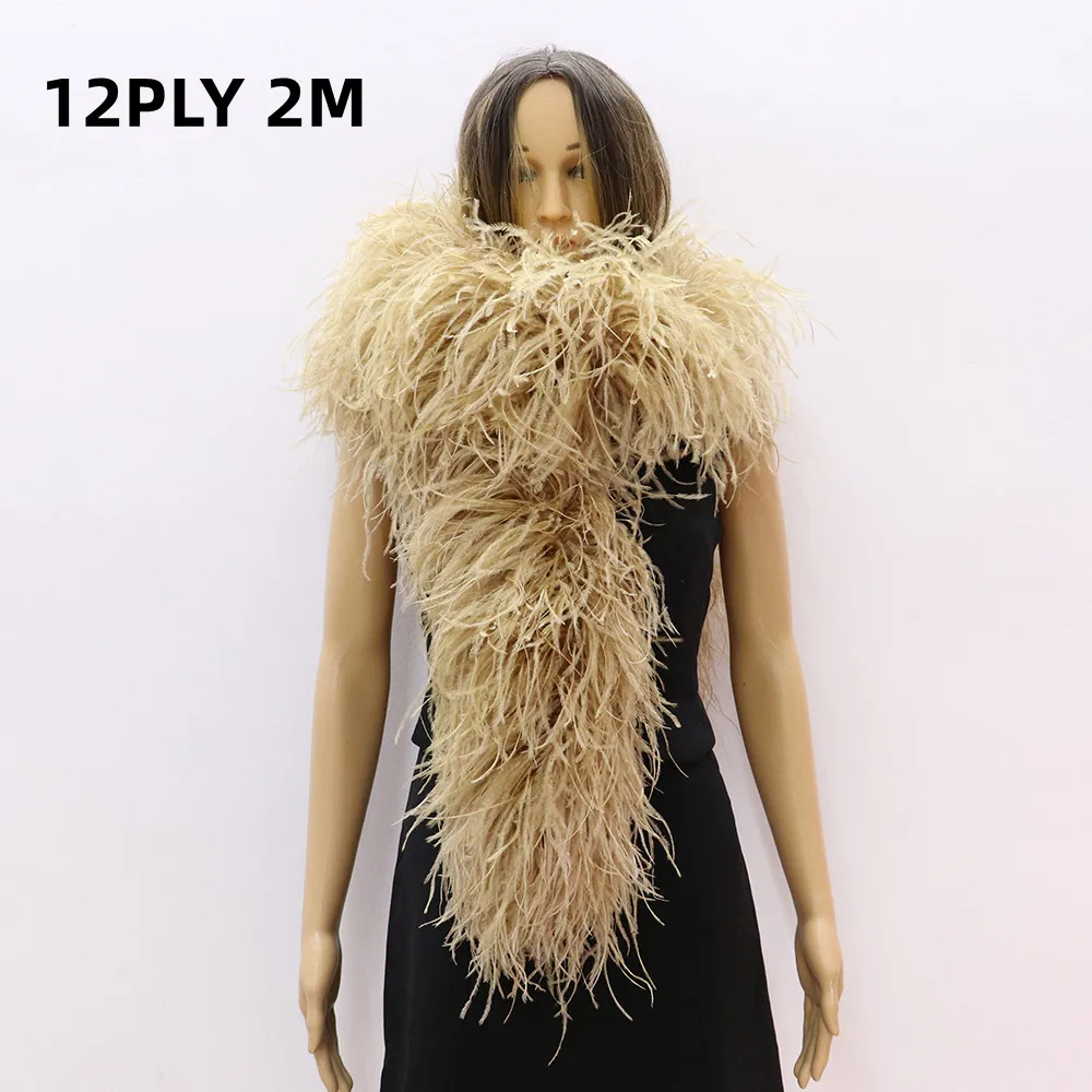 Hot Sale 10Ply Ostrich feather Boa Trims for Costume party Clothing Sewing  Decoration plumas Long feathers Shawl Party Dress Diy - AliExpress