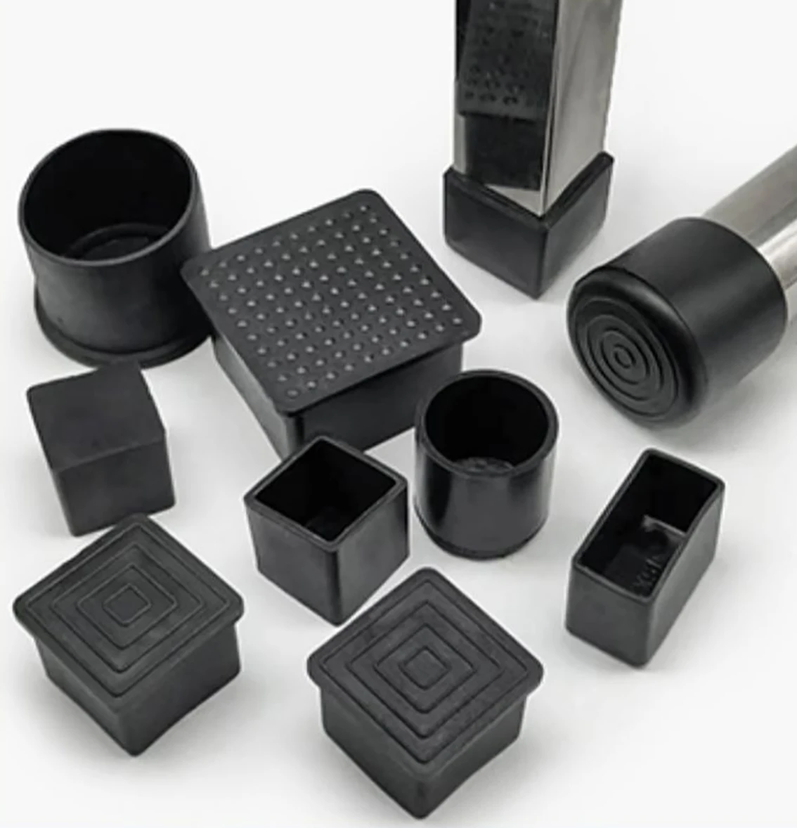 QUARKZMAN 20 stuks rubberen eindkappen, 8 mm, rubberen doppen, pvc- beschermkappen, afdekking voor stoelpoten, tafelpoten, meubels, schroeven, bouten, schroefdraad, metalen staven, buis, hekpalen