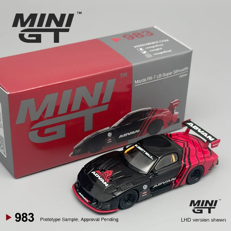 MINIGT 1:64 Advan Mazda RX7 LB-Super Silhouette JDM black and Red MGT ...
