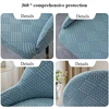 Thickened Polar Fleece Semicircle Armchair Cover Elastic Dining Chair Covers Jacquard Stool Seat Cover for Hotel Restaurant Home 3