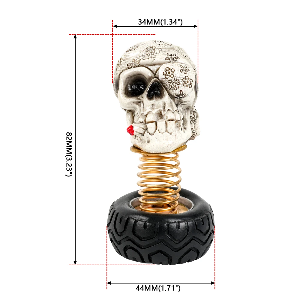 Calavera Decorativa Con Movimiento Solar Para Coche - Muñeco Esqueleto Que Mueve La Cabeza, Ideal Para Regalos Divertidos
