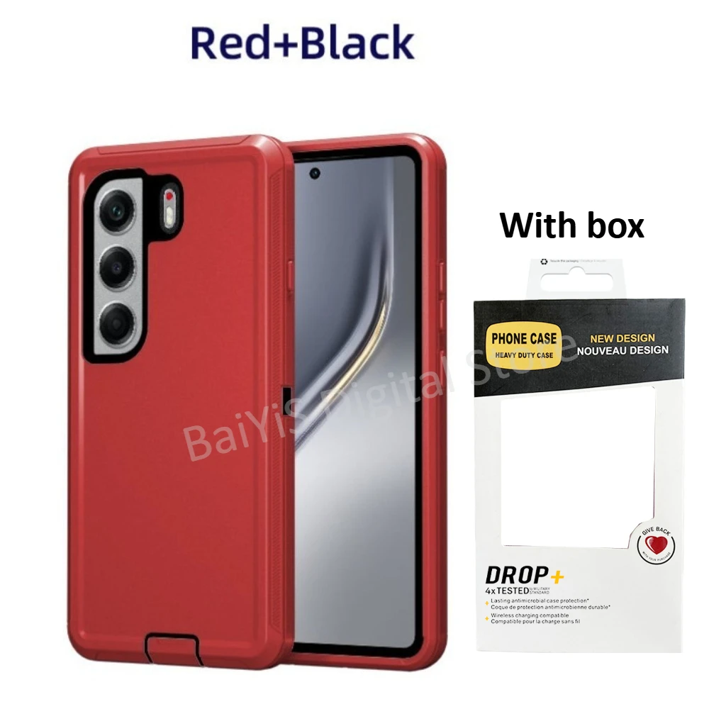 Rugged 3-Layer Protection Armor Case with Hybrid Defender Cover and Box