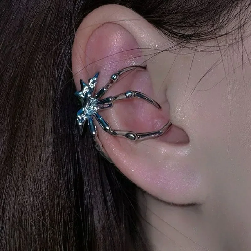Gothic Punk Dark Style Women'S Spider Designer Women'S Ear Cuff Fashion Club Party Ear Cuff Per Le Donne Fashion Jewelry 2024 Nuovo