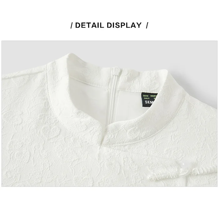 Women Dress Small Stand-Up Collar Buttoned Elegant And Gentle Summer Slightly Sexy Short Skirt New Arrival