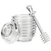 Transparent Honey Jar Pot With Stirring Rod Kitchen  Container  Lids Glass Storage Small Containers  Food Set 1