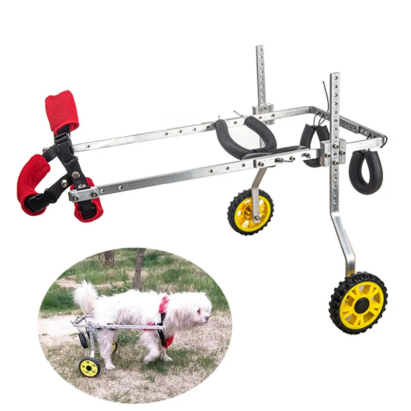 Carrito ajustable para perros/silla de ruedas para perros Fordable para  patas traseras, ayuda a mascotas pequeñas con extremidades traseras