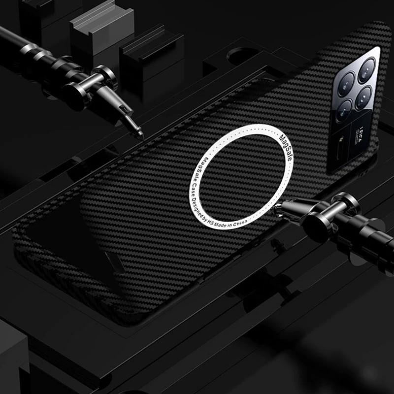 Magnetic Case For Xiaomi Mix Fold 3 Case Matte Hard PC Carbon Fiber Magsafe Wireless Charge Phone Cover For Mi Fold3 Bumper