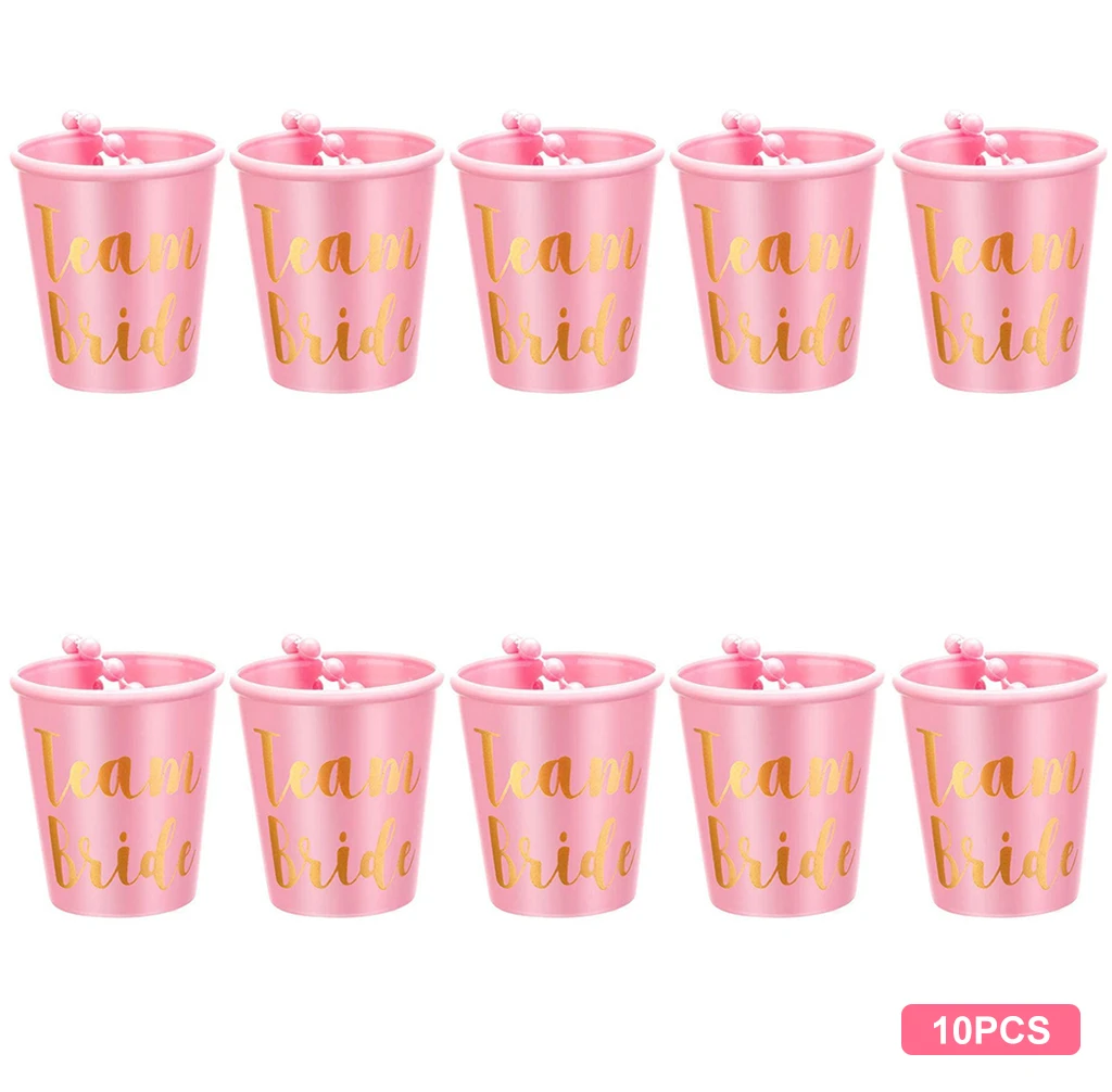 10pcs Bridesmaid Small Durable Bachelorette Party DIY Shot Glass Necklace  Marriage Drinking Game Beaded Team Bride To Be Gift| | - AliExpress