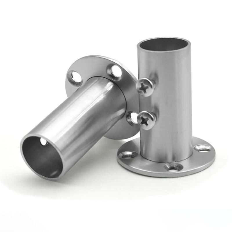 Soportes asiento de tubo de barra de ropa de acero inoxidable, soporte de tubo para tubo y tubo, para armario del hogar, soporte de asiento de barra colgante, unids/lote|Soportes|