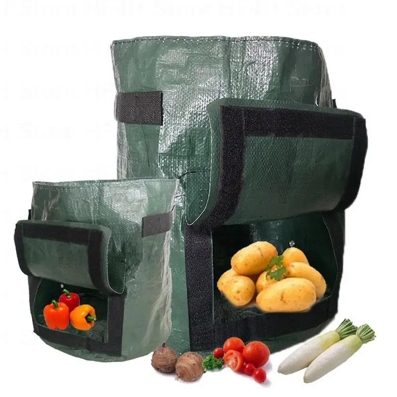 

3 5 10 gallon Potato Plant Grow planter Bag DIY PE jardin Planting Vegetable Gardening tomato growing Pots home Garden Tool B4