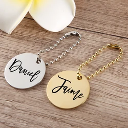 Personalized Name Metal Keychain - Laser Engraved Key Chain - Name Keyring For Backpack - Custom Party Wedding Gift Keychain