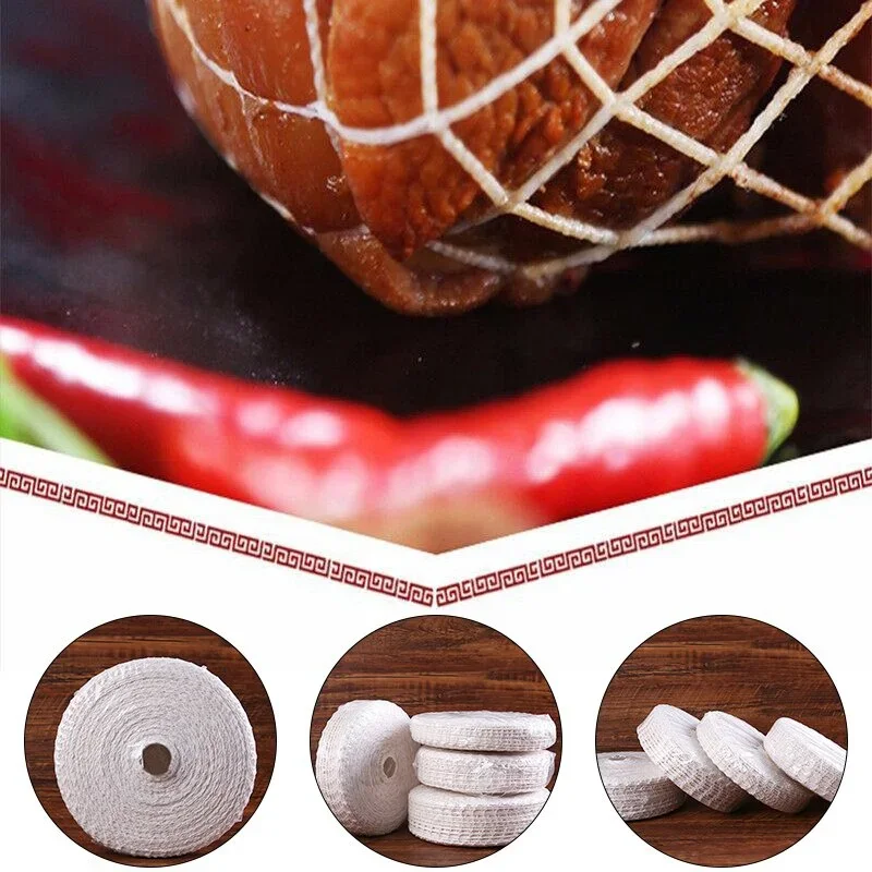 Sausage Casing 3 Meters Cotton Meat Net Ham Sausage Net Butcher's String Sausage Roll Hot Dog Packaging Tools Meat Cooking Tool