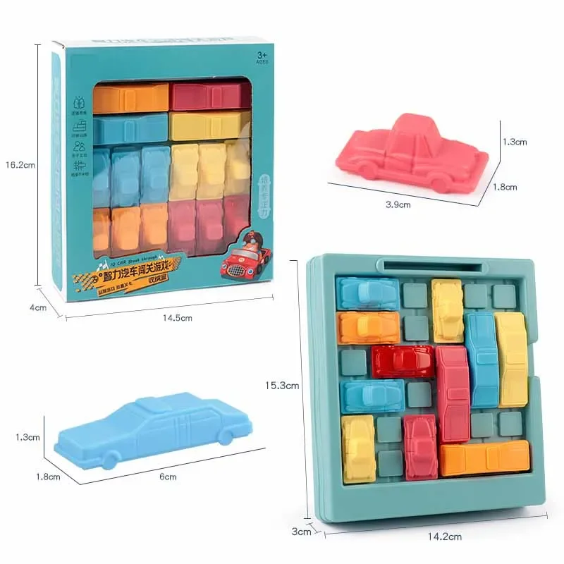 Children Car Breakout Huarong Road Puzzle Early Education Problem-solving Game Logical Thinking Training Science Education Toys 5