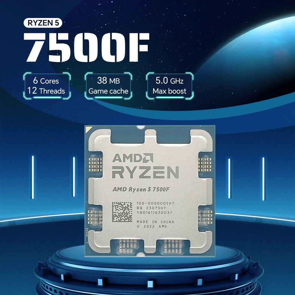 【新品未使用】AMD Ryzen 5 7500F Socket AM5 Processador AMD Ryzen 5 7500F Socket AM5: Análise Completa e
