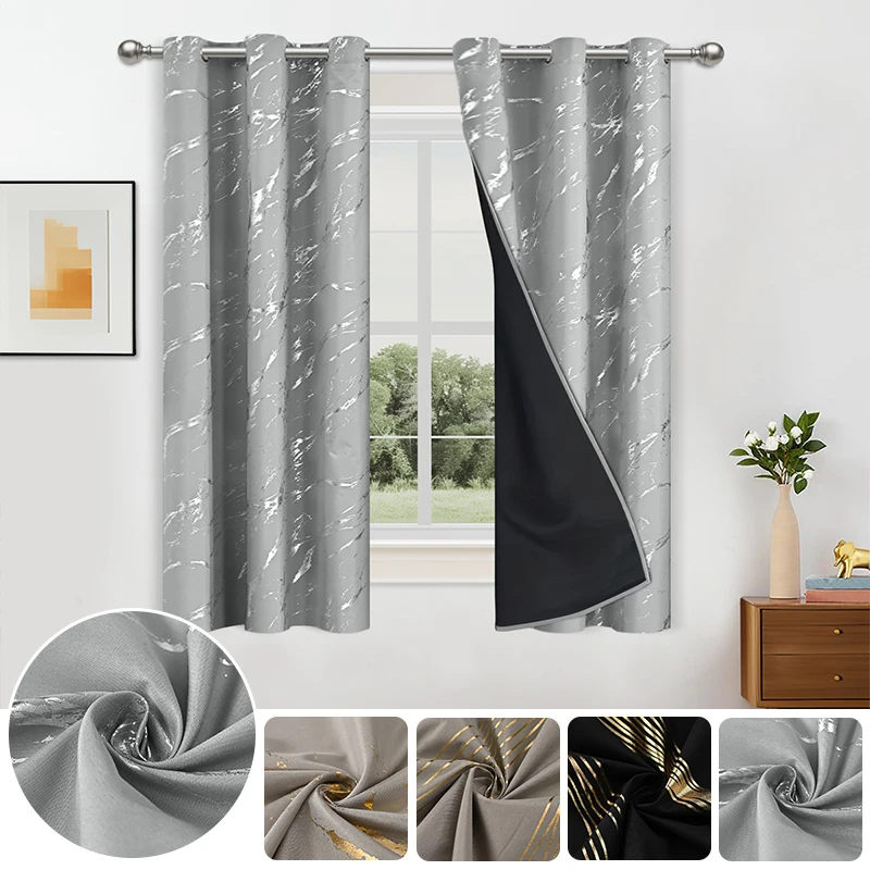 Luxury Marble Blackout Curtains 1