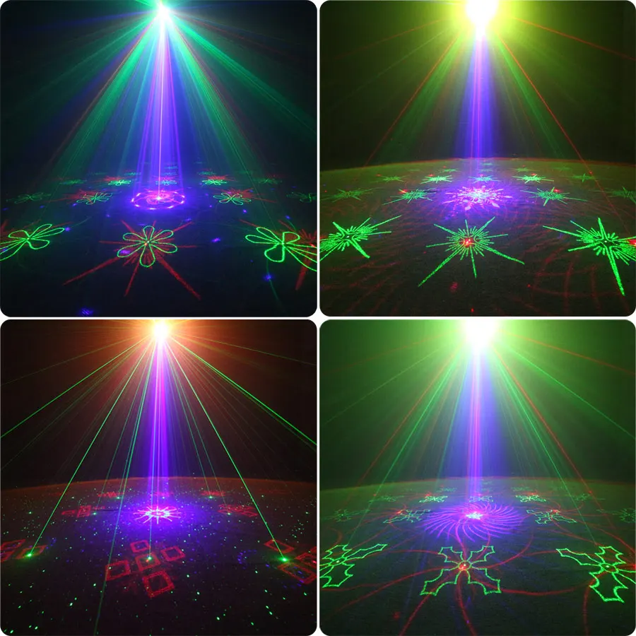 ESHINY RG RGB 레이저 DJ 디스코 라이트 파티 프로젝터, LED 바 댄스 룸 무대 효과 미니 램프, 64, 별, 96 패턴, USB Z9N7