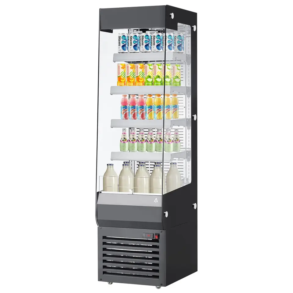 Upright Beverage Cooler with LED Light