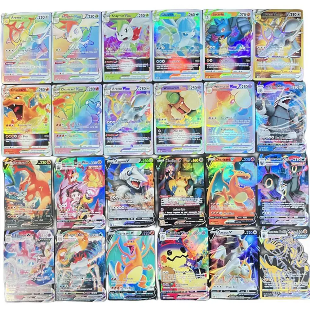 Pokemon Ptcg Versione Inglese Super Evolution Charizard Pikachu Rayquaza Self Made Color Flash Card Carte Da Collezione Anime