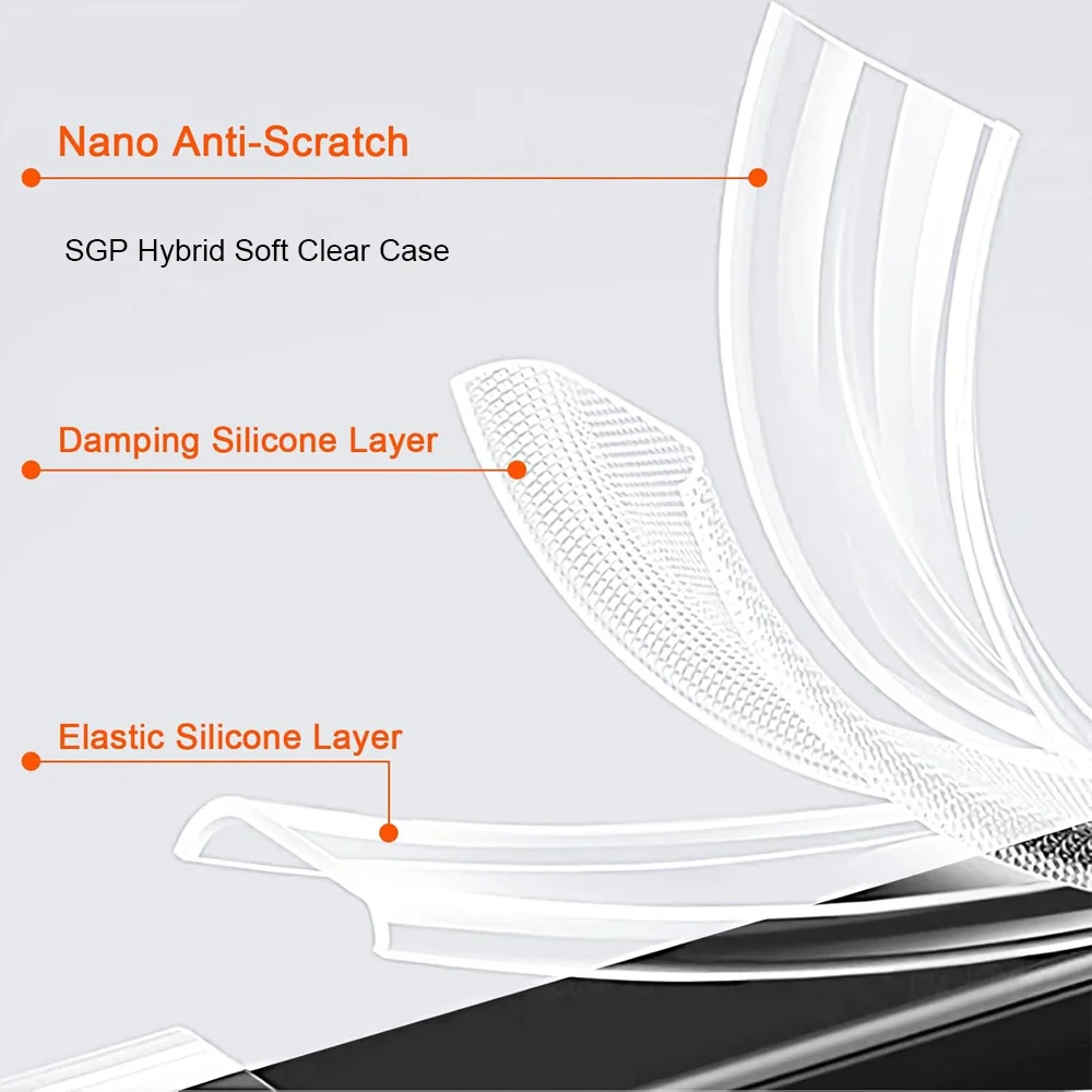 Transparent Shockproof Case with Camera Protection