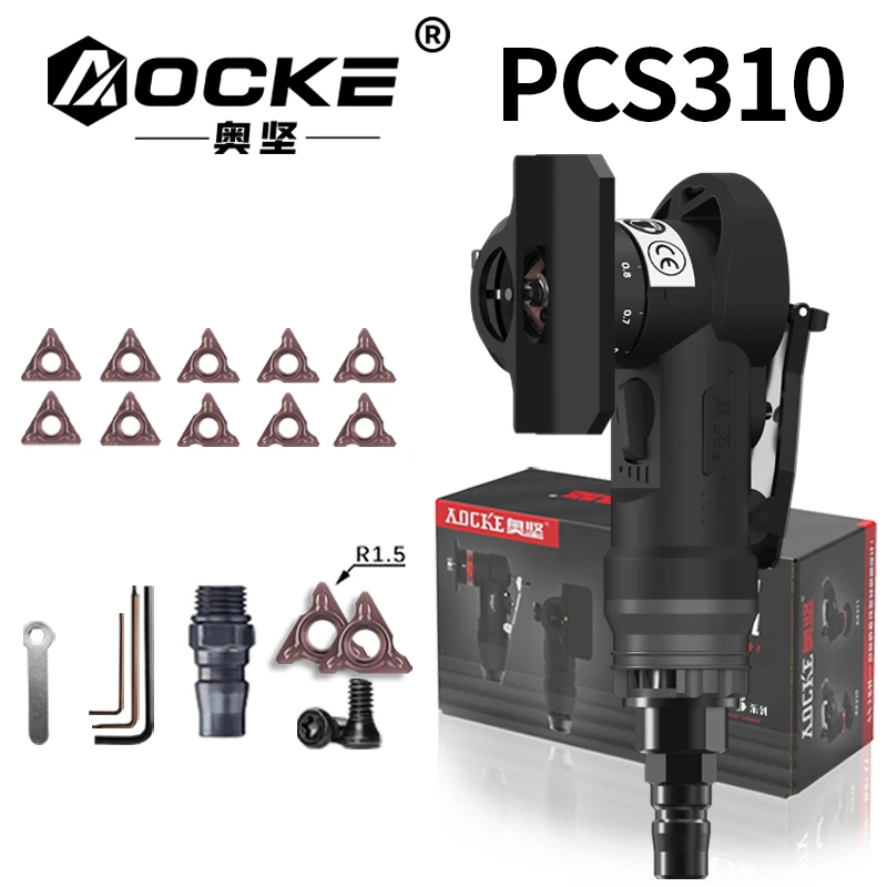 AOCKE AX310 공압 챔퍼링 머신 미니 앵글 그라인더 에어 챔퍼링 아크 에어 베벨링 머신 (트리밍 및 디버링용)