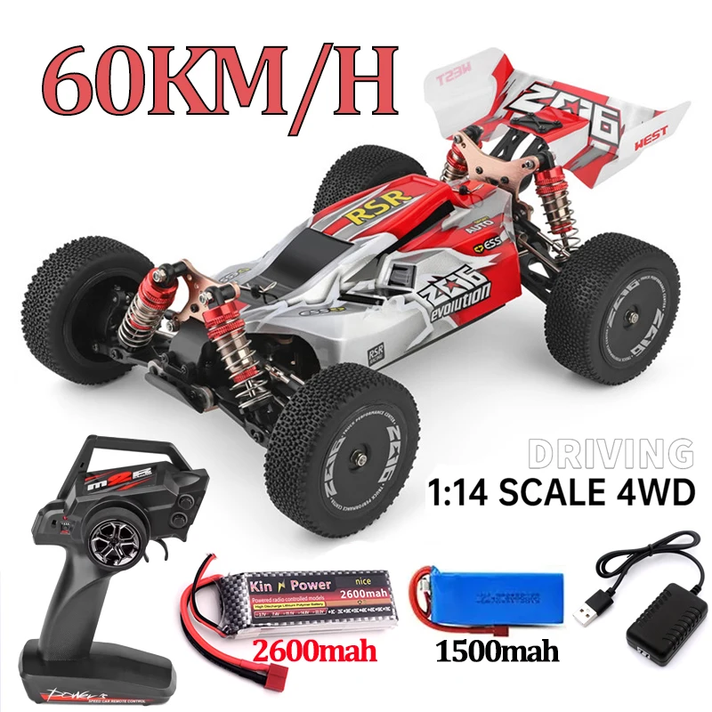 Détail de la carrosserie bleue 2B de la Voiture RC 144001 2.4GHz 4WD Buggy Électrique