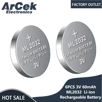 Rechargeable Battery for Watch Computer Motherboard  Flashlight Remote Toy Replaces CR2032 Cell