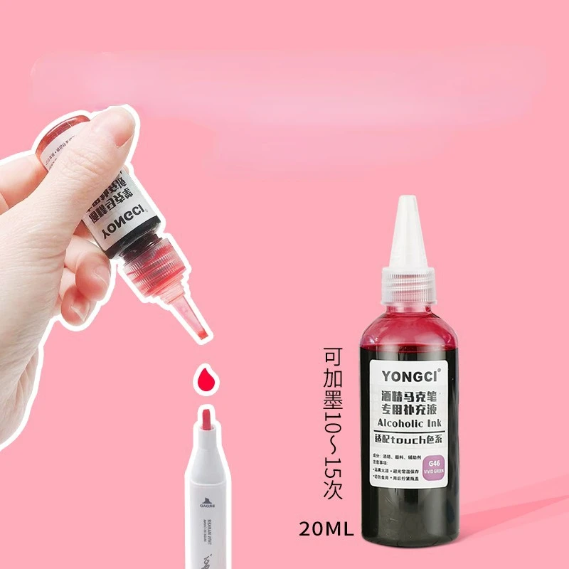 Black Oily Ink Refill Liquid for Universal Touch Markers