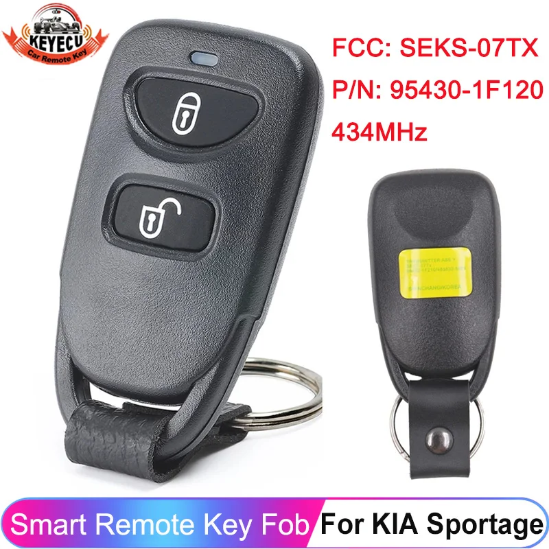 

KEYECU FCC ID: SEKS-07TX For KIA Sportage 2005 2006 2007 2008 P/N: 95430-1F120 434MHz 2 Button Remote Control Smart Key Fob