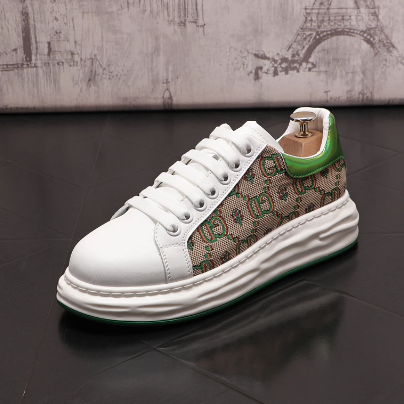 

New Arrival Men Fashion Casual Shoes Luxury Designer Youth Trending Embroider Breathable Walking Sneakers Zapatos De Hombre