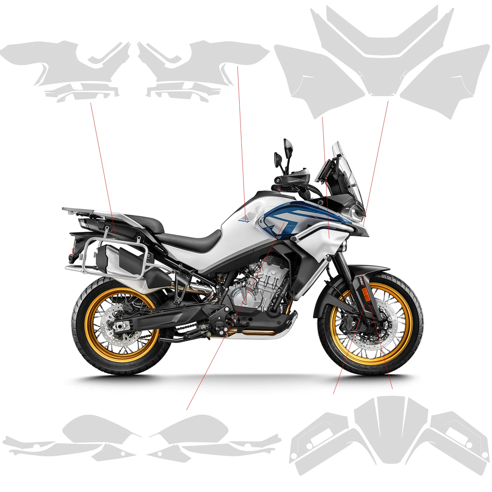 PPF TPU ȣ ʸ, CFMOTO 800 MT 800mt 2023 2024 , ũġ  ȣ  Ƿ, 800MT ׼