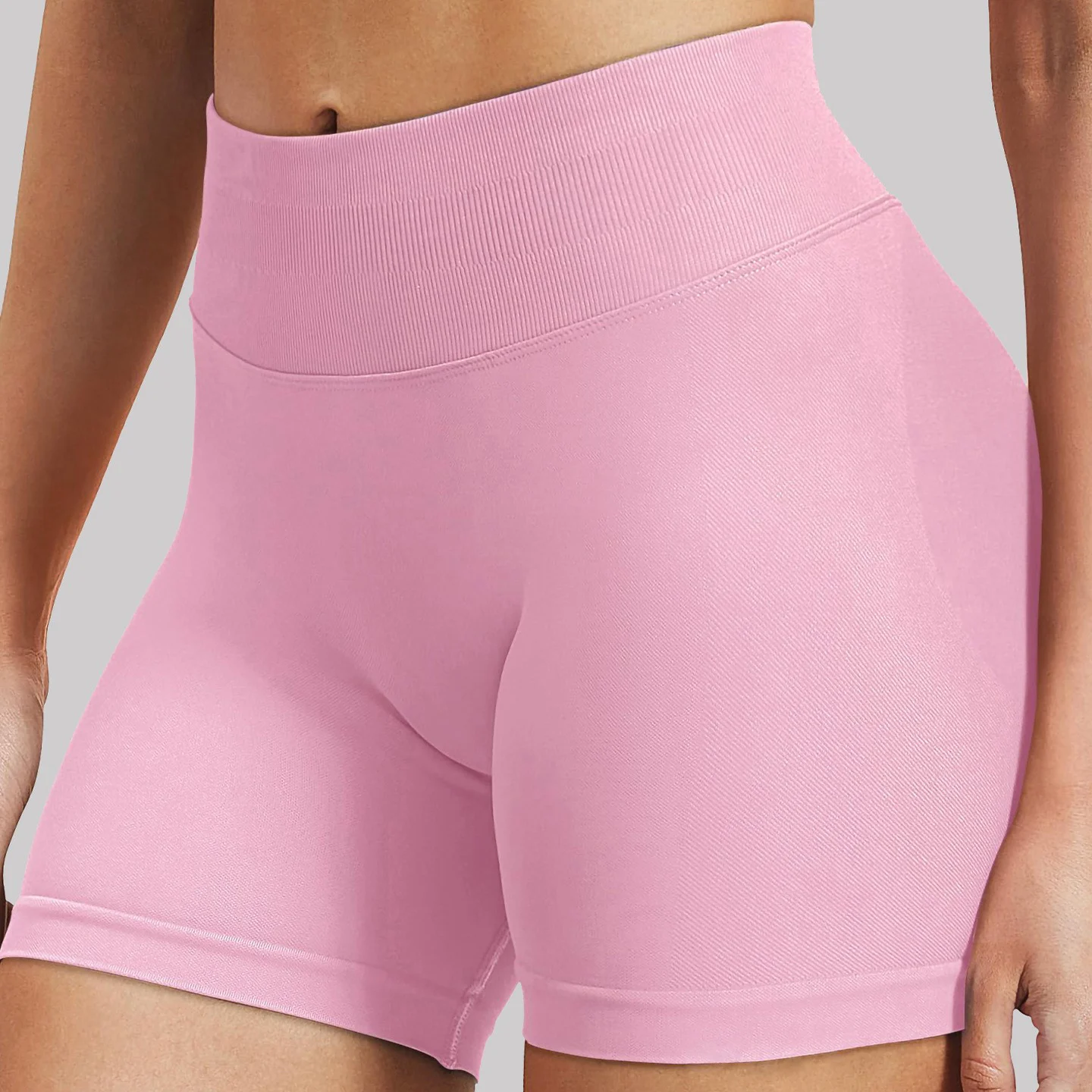 Women's High Waisted Gym Shorts Tight Corset Hip Fitness Breathable Shorts Seamless Sports Tight Pants Running Yoga Pants
