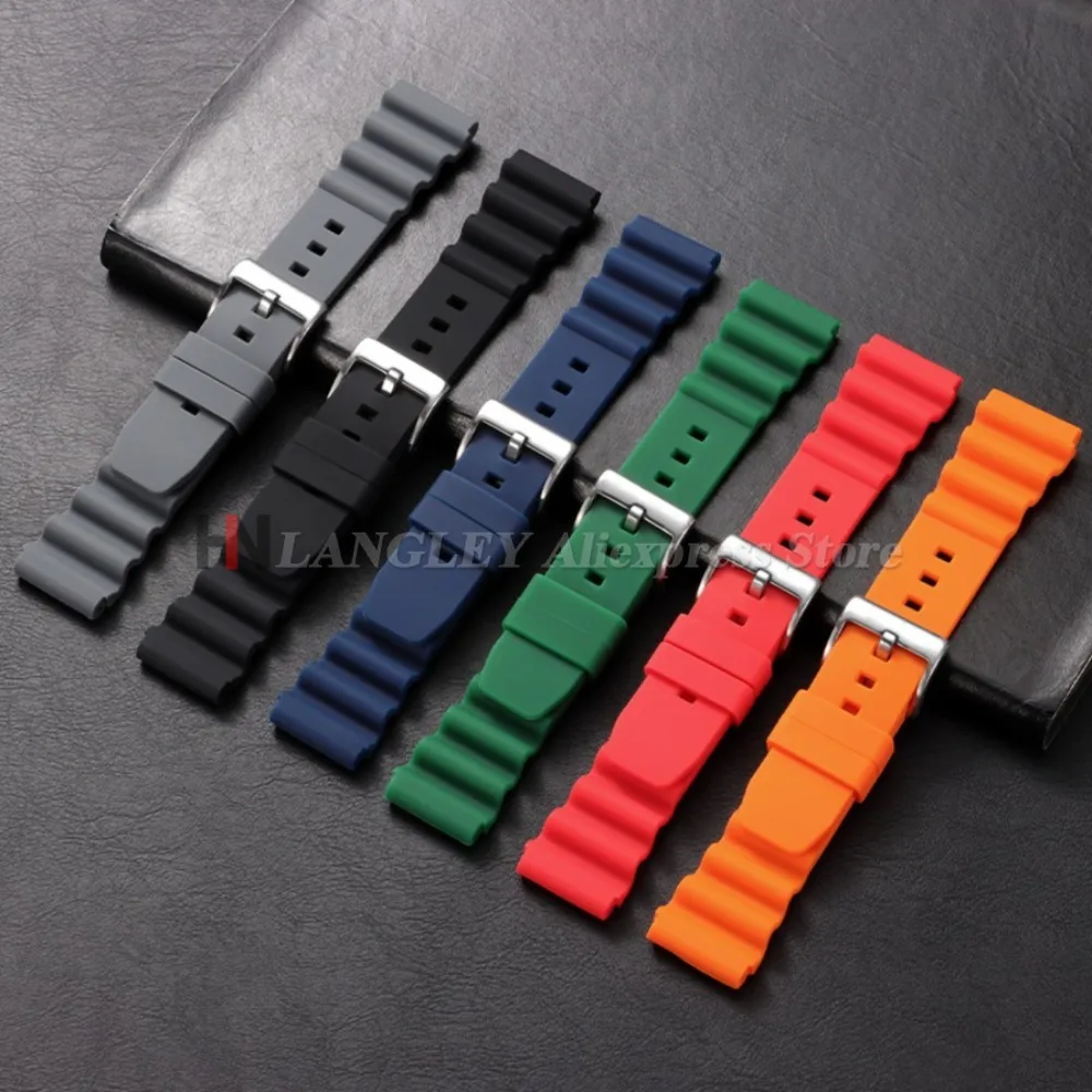Unisex Sport Waterproof Silicone Watch Strap with Pin Buckle