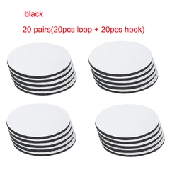 Self-Adhesive Hook and Loop Fastener Dots - Non-Slip Solution for Bed Sheets, Sofas, Mats, and Carpets (Black 20pairs)