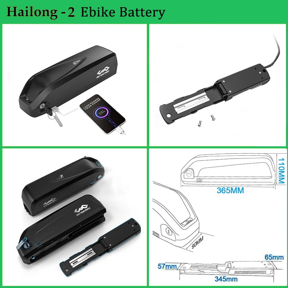 Bluetooth EBike Batterij Hailong 21700 50E M50T 36V 52V 48V 20Ah 25Ah voor Bafang Elektrische Fiets 1500W 1000W 750W 500W 350W 250W - Afbeelding 4